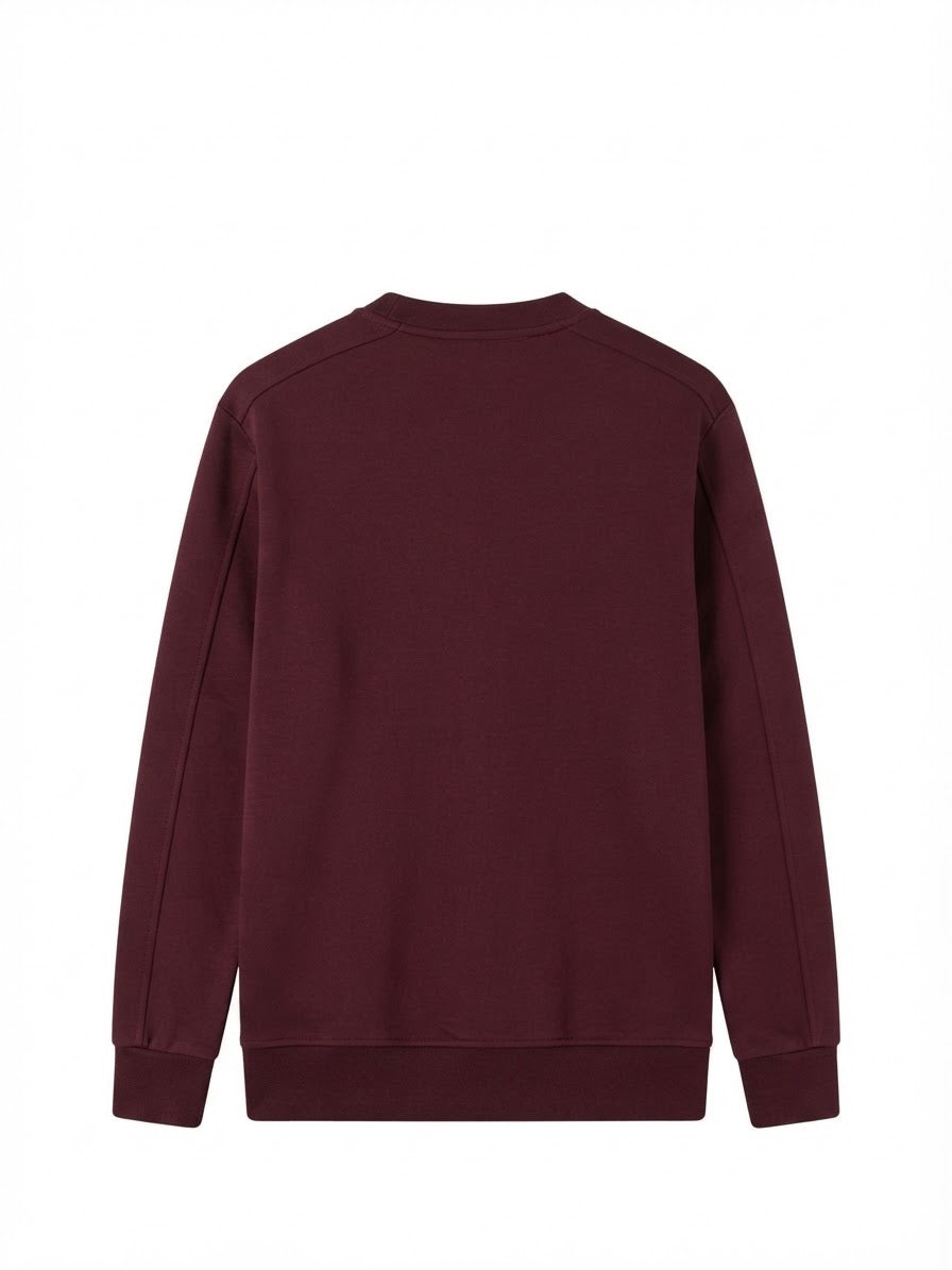 AR10FACE — "DECISIVE STEP" Slim-Fit Sweatshirt (Burgundy)