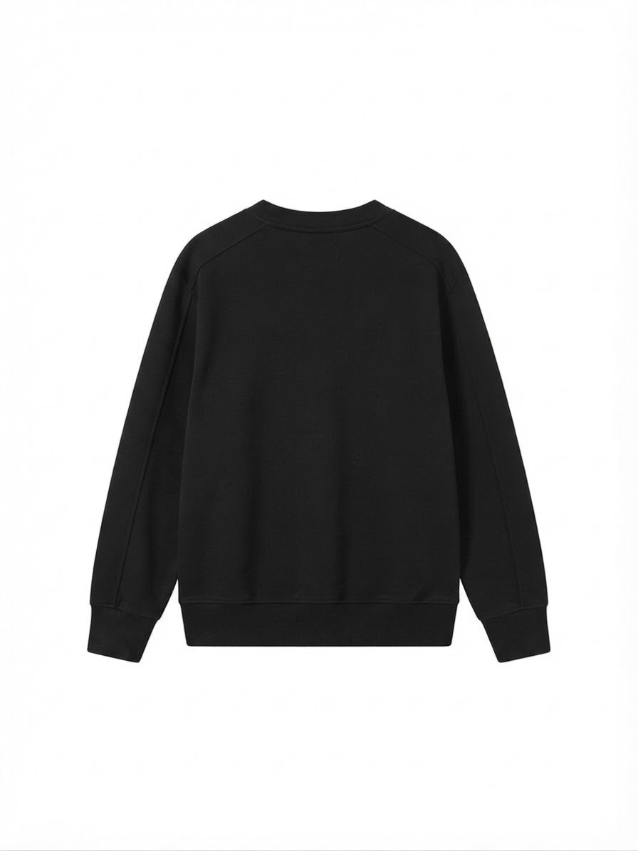 AR10FACE — "DECISIVE STEP" Slim-Fit Sweatshirt (Black)