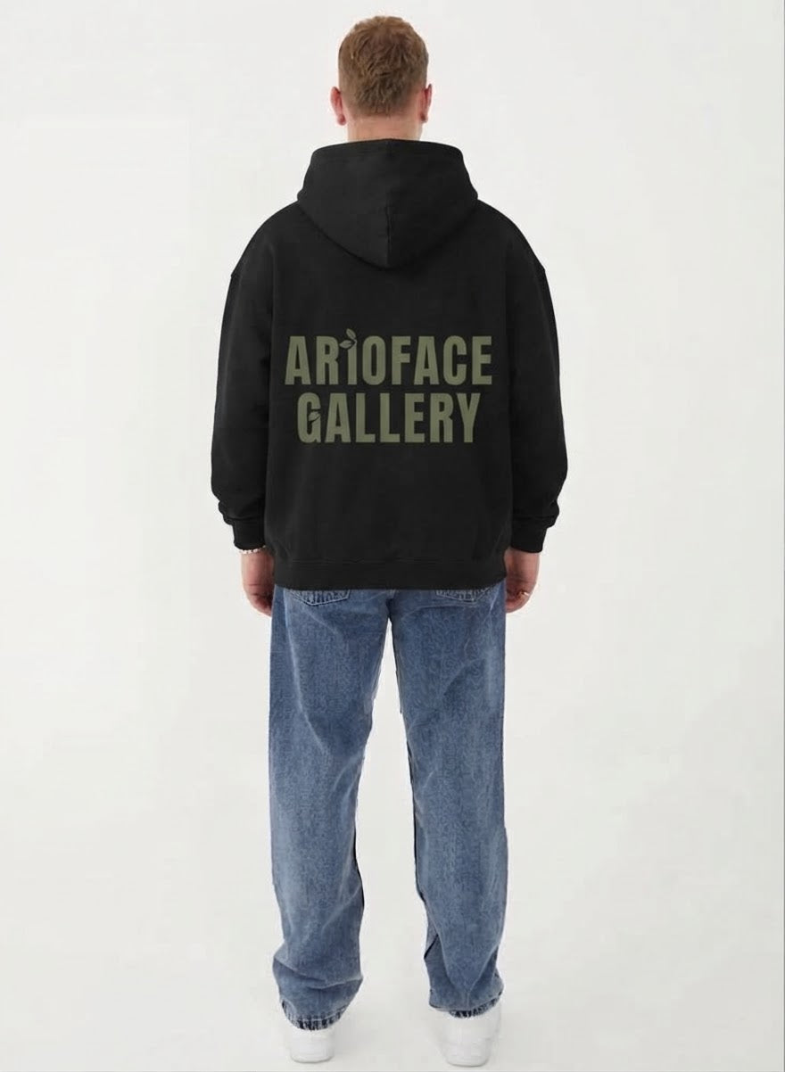 AR10FACE — "DECISIVE STEP" Oversized Hoodie (Black)
