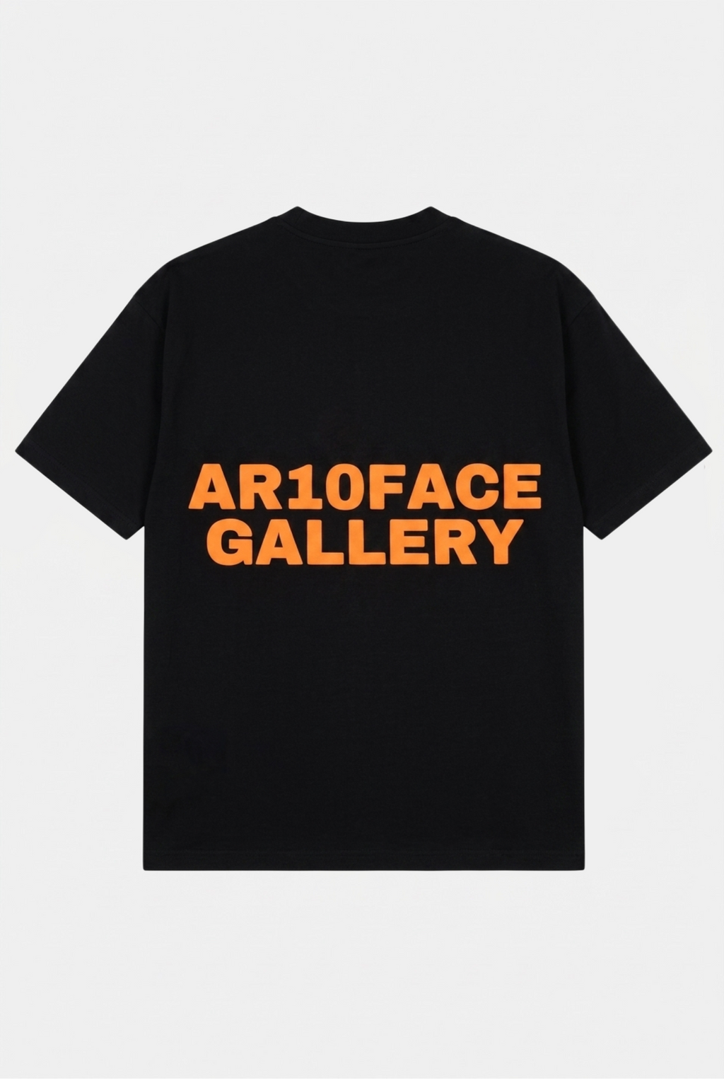 AR10FACE GALLERY Heavyweight T-Shirt Black/Vibrant Orange