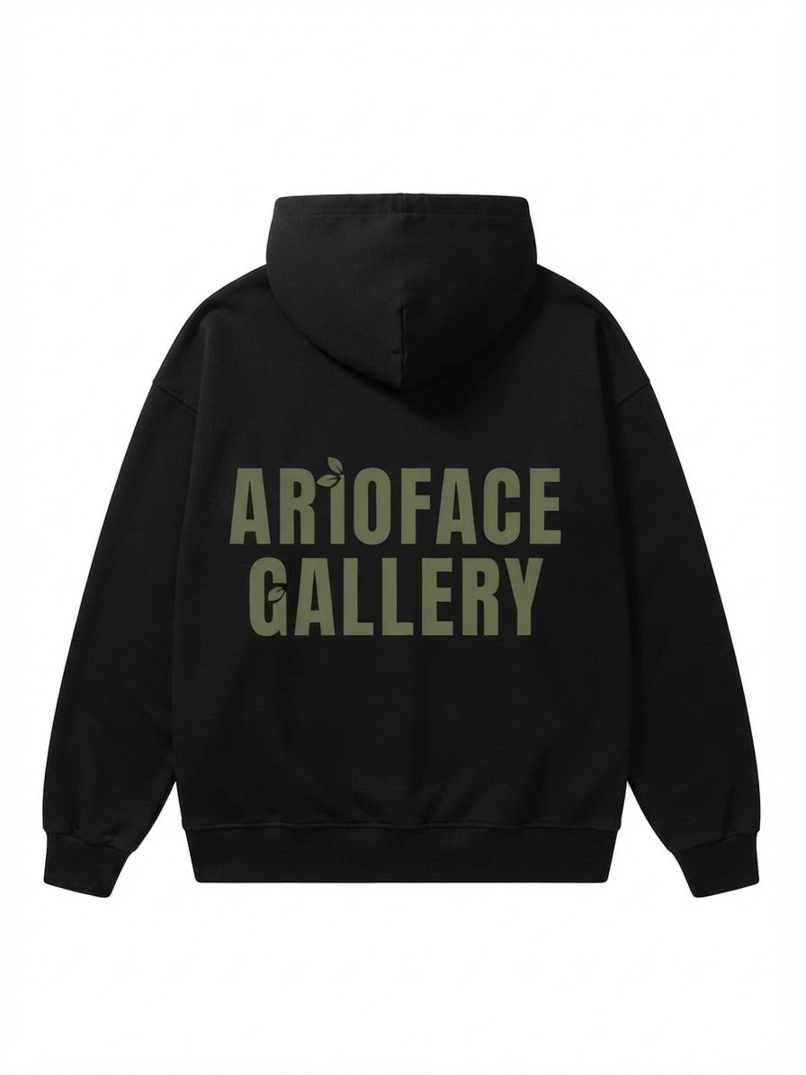 AR10FACE — "DECISIVE STEP" Oversized Hoodie (Black)