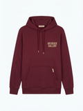 AR10FACE — "DECISIVE STEP" Slim-Fit Hoodie (Burgundy)