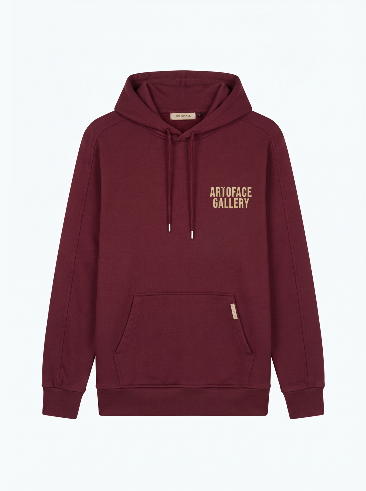 AR10FACE — "DECISIVE STEP" Slim-Fit Hoodie (Burgundy)