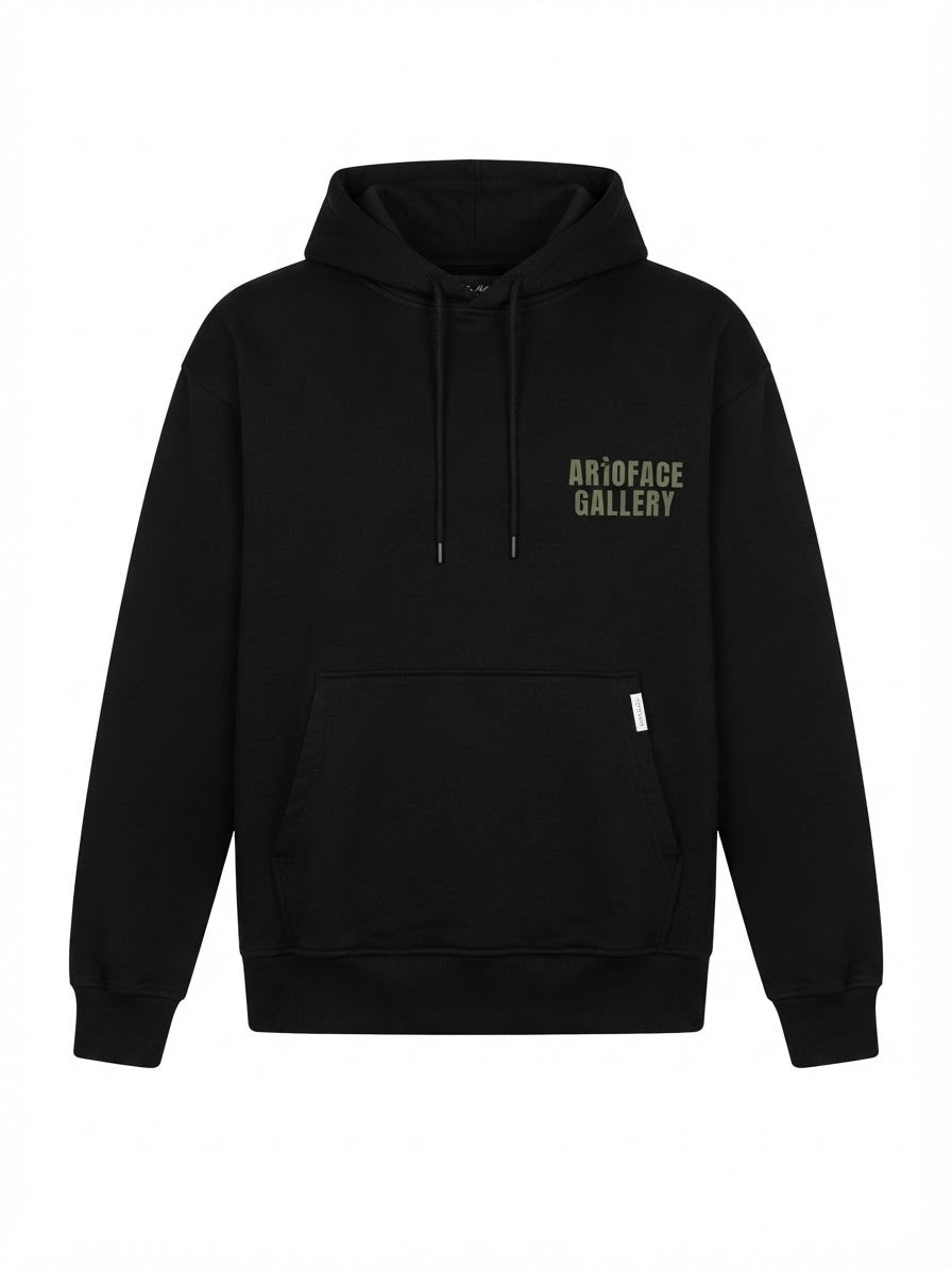 AR10FACE — "DECISIVE STEP" Oversized Hoodie (Black)