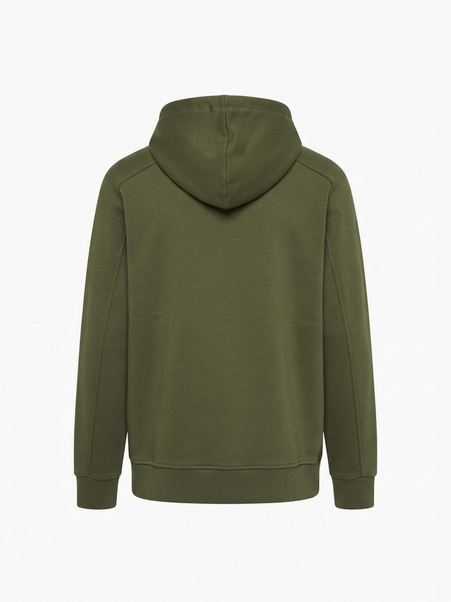 AR10FACE — "DECISIVE STEP" Slim-Fit Hoodie (Olive Green)