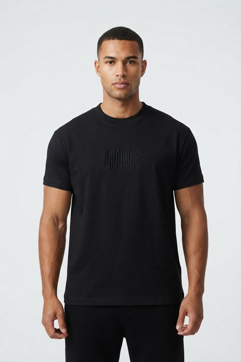 AR10FACE Black Regular Fit T-Shirt