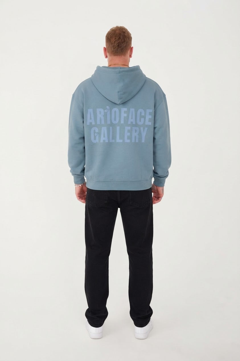 AR10FACE — "DECISIVE STEP" Oversized Hoodie (Prada Blue)