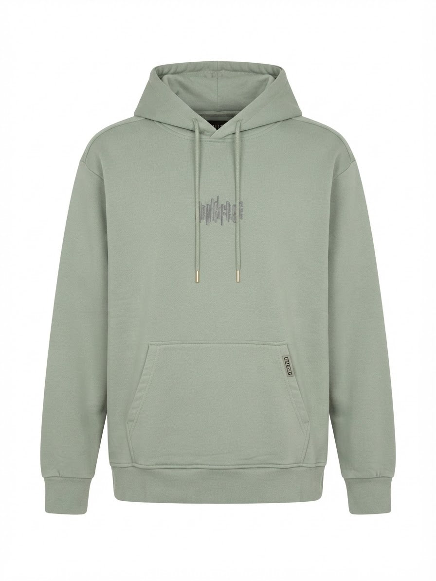 AR10FACE — "DECISIVE STEP" Slim-Fit Hoodie (Grey)