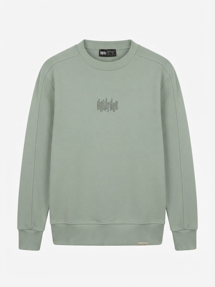 AR10FACE — "DECISIVE STEP" Slim-Fit Sweatshirt (Grey)