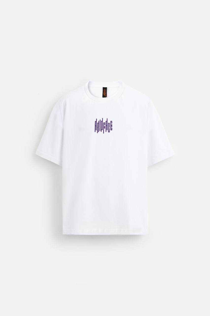 Double Vibe T-Shirt White-Purple