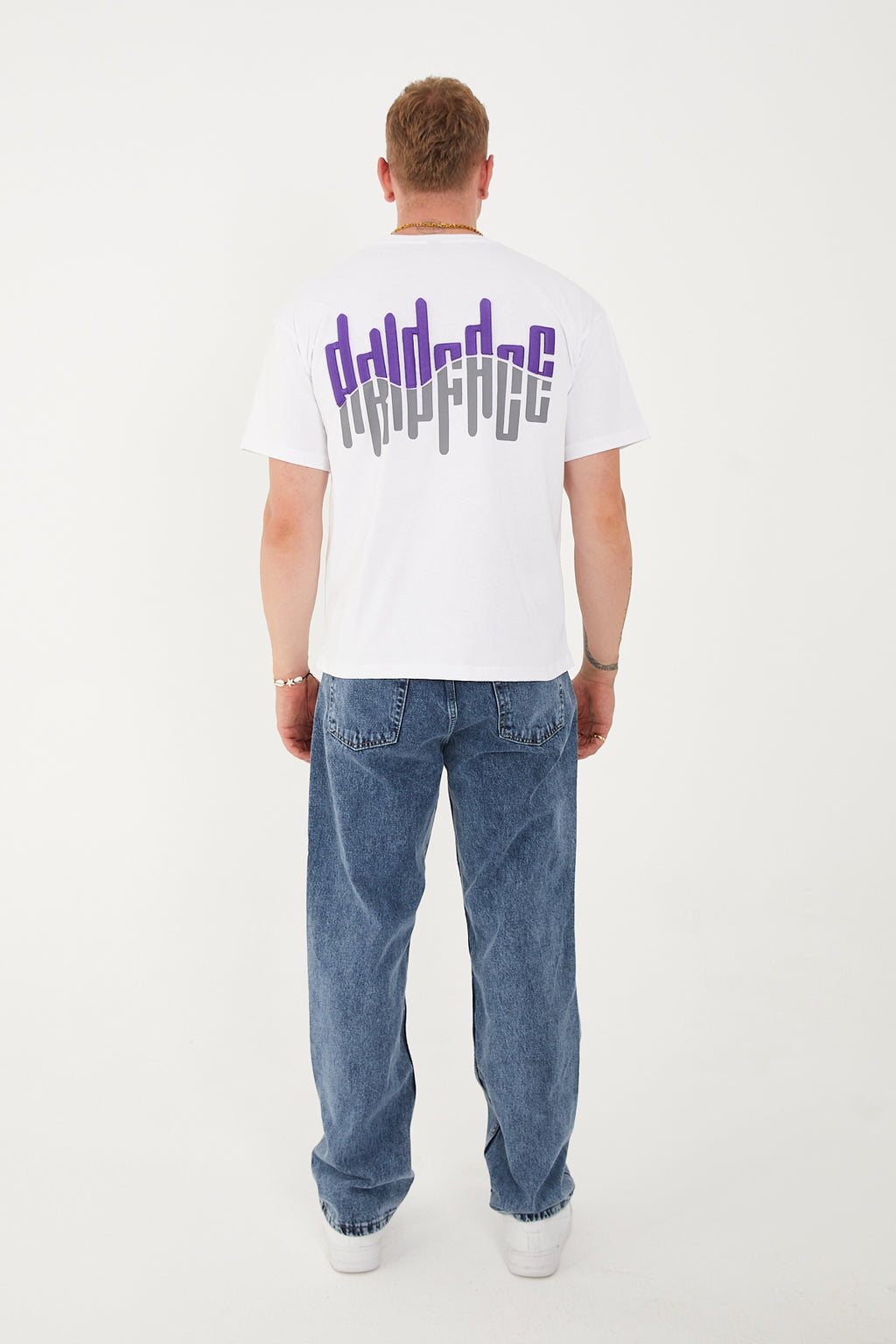 Double Vibe T-Shirt White-Purple