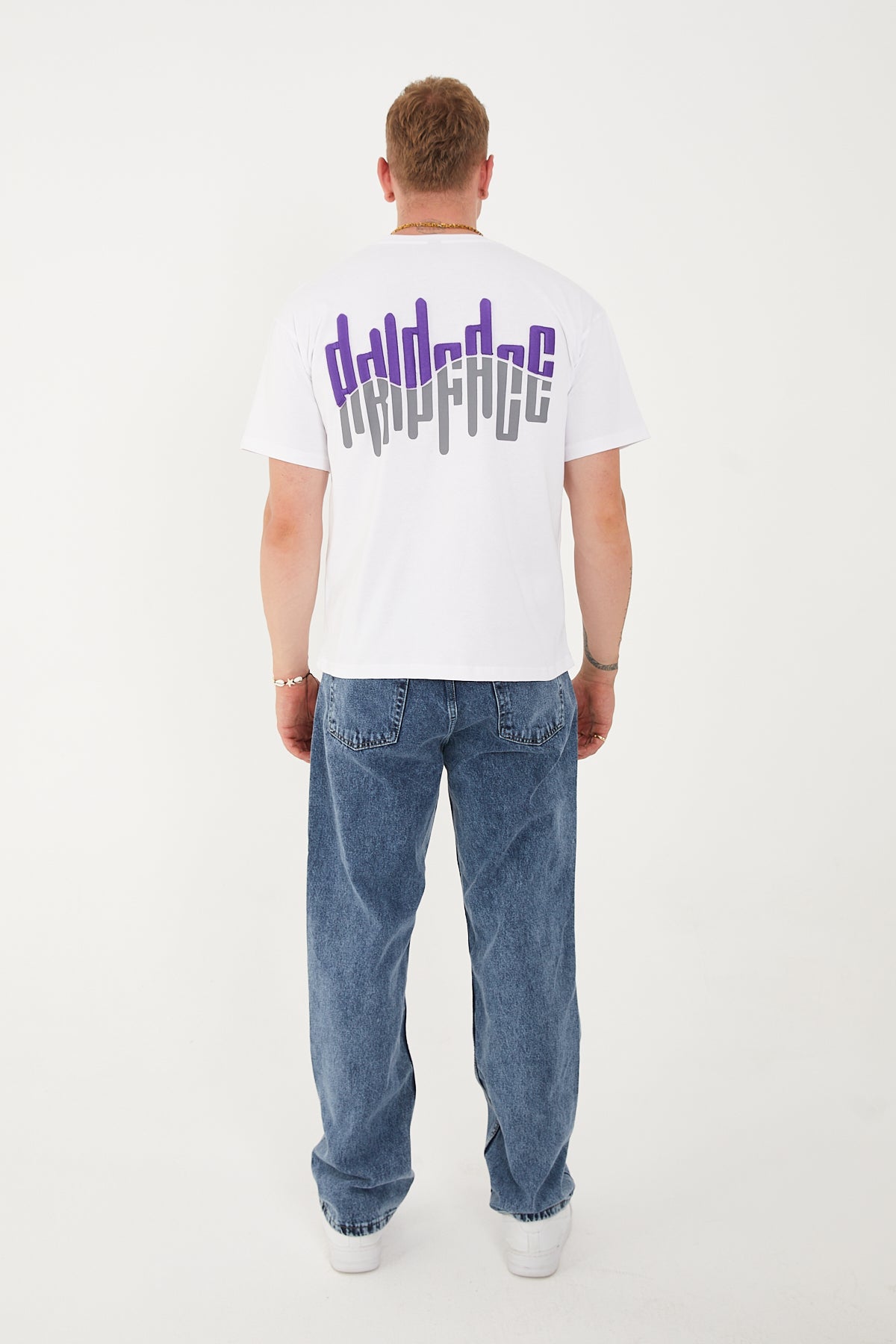 Double Vibe T-Shirt White-Purple