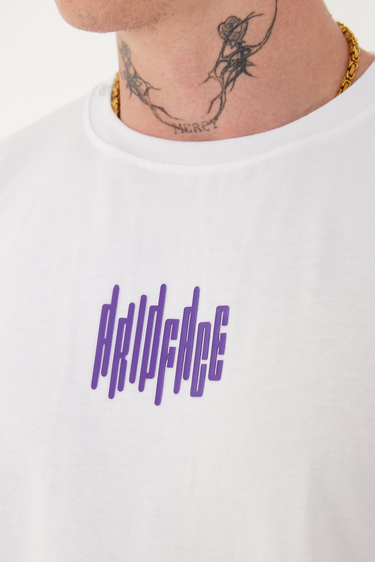 Double Vibe T-Shirt White-Purple