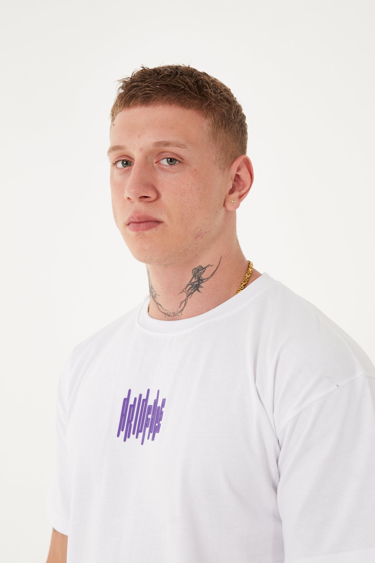 Double Vibe T-Shirt White-Purple