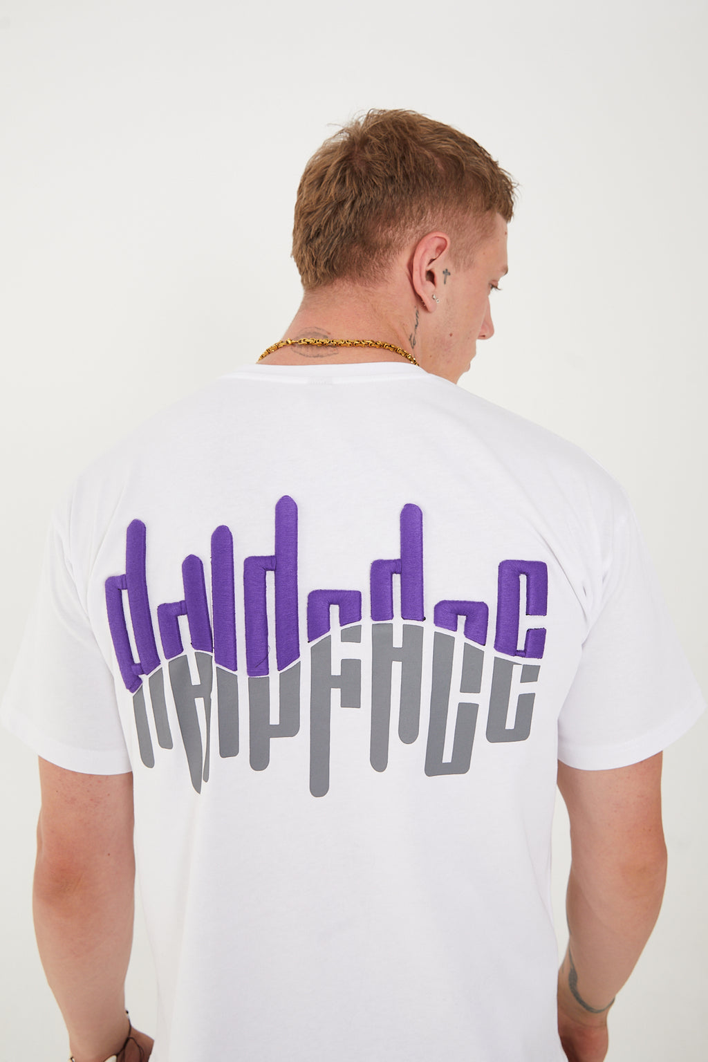 Double Vibe T-Shirt White-Purple