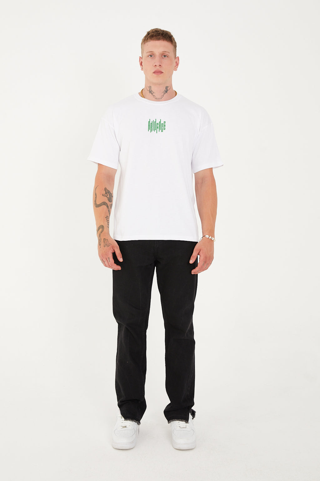 Double Vibe T-Shirt White-Green