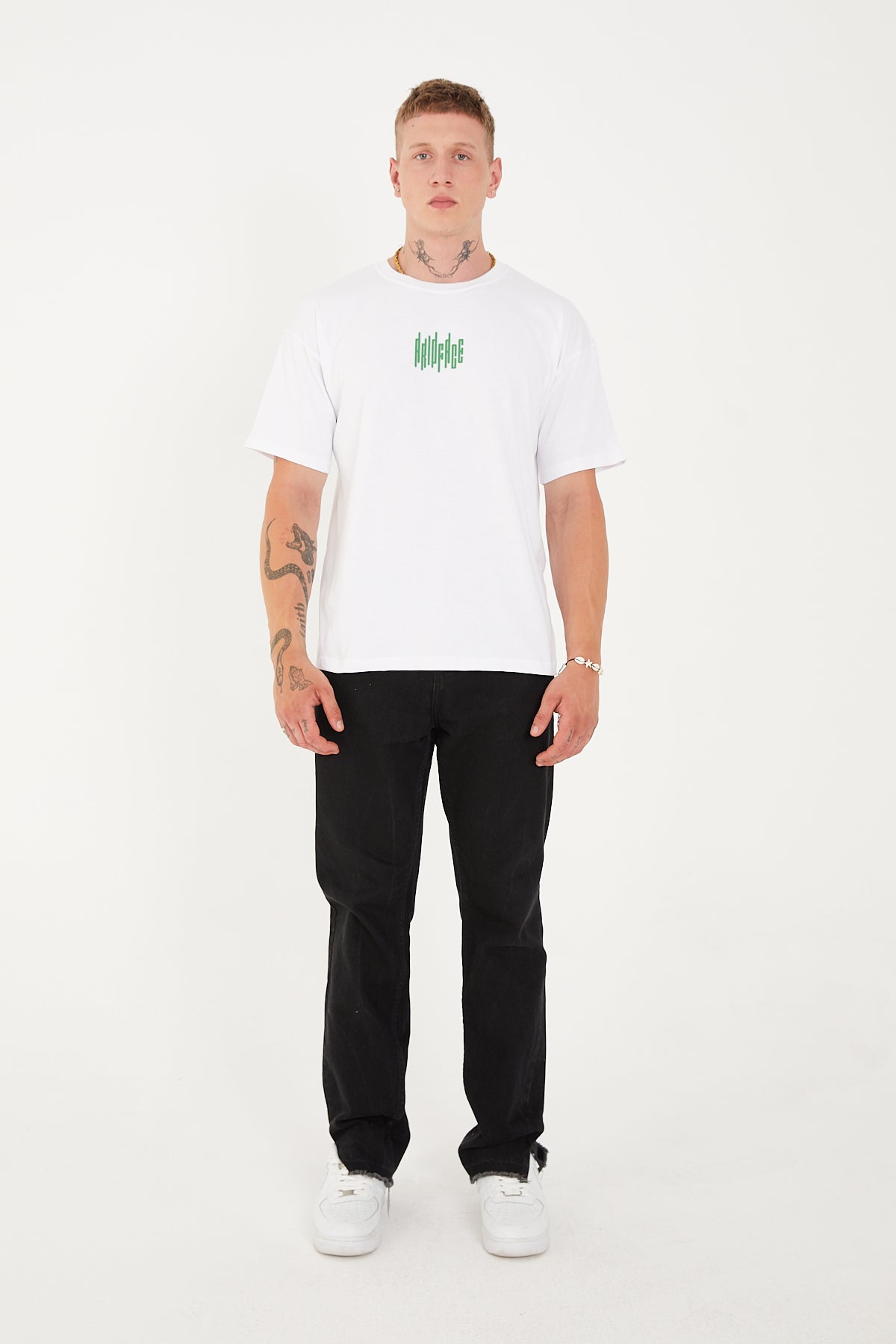 Double Vibe T-Shirt White-Green