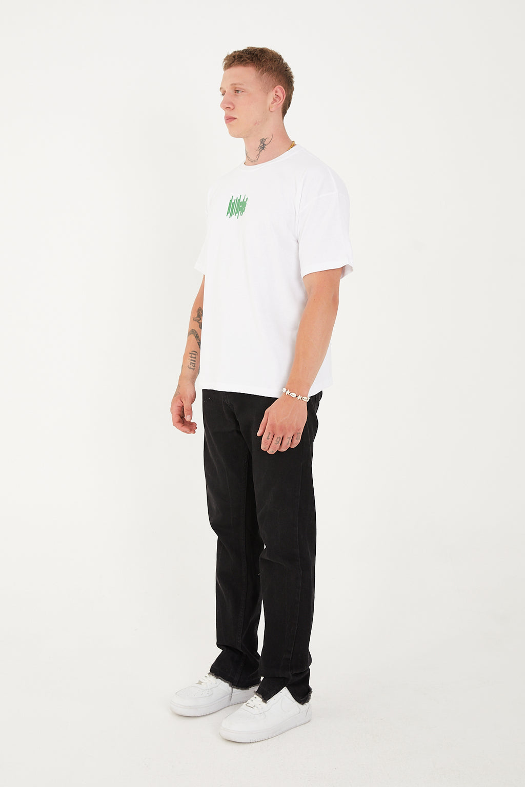 Double Vibe T-Shirt White-Green
