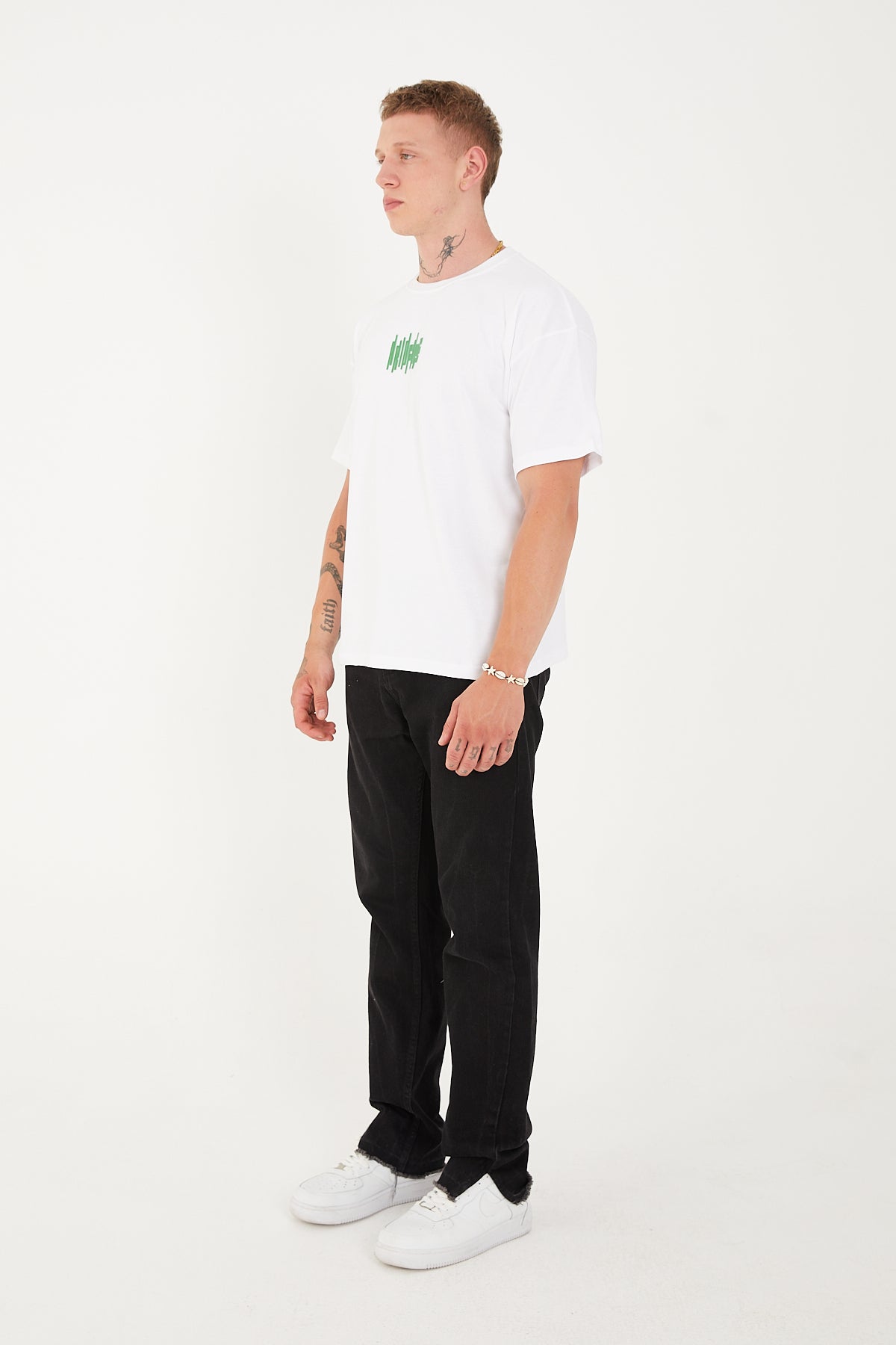 Double Vibe T-Shirt White-Green